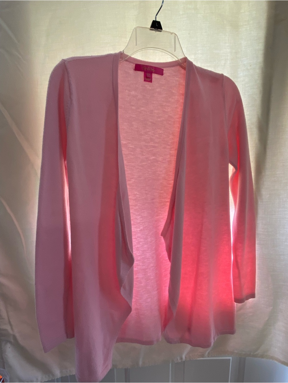 Lilly Pulitzer Pink Open-Front Cardigan - XXS Excellent, lightweight